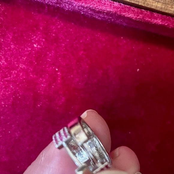 Multicolor Rainbow CZ 18K White Gold Filled Huggie Hoop Earrings - Picture 7 of 7